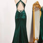 Mermaid Spaghetti Straps Keyhole Long Prom Dress With Slit Sexy