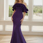Off the Shoulder A Line Mermaid Maxi Evening Gown Sexy Party Dress