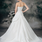 A-Line Wedding Dresses Sweetheart Neckline Court Train Satin Taffeta Strapless with Ruched