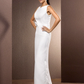 Wedding Dresses Bateau Neck Floor Length Chiffon Sleeveless Pure Color