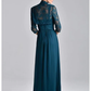 Two Piece A-Line Mother of the Bride Dress Elegant Spaghetti Strap Floor Length Chiffon Lace 3/4 Length Sleeve
