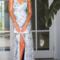 Elegant V Neck Mermaid Tulle Slit Prom Dresses With Appliques V-neck Sexy Evening Dresses