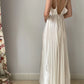 Elegant A-Line Spaghetti Straps Pleated Satin Long Formal Prom Dress Sexy Party Evening Gown Charming Graduation Dress