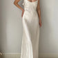 Elegant A-Line Spaghetti Straps Pleated Satin Long Formal Prom Dress Sexy Party Evening Gown Charming Graduation Dress