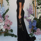 Elegant Mermaid Black Satin Long Formal Prom Dress Simple Party Evening Gown Charming Birthday Dress