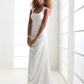 Wedding Dresses Scoop Neck Charmeuse Beaded Lace Cap Sleeve Simple Backless with