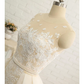Wedding Dresses Jewel Neck Chapel Train Lace Tulle Lace Over Satin Regular Straps Formal See-Through with Sashes Ribbons Pearls