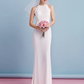 Wedding Dresses Jewel Neck Floor Length Chiffon Lace Regular Straps Floral Lace with Lace Sash