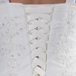 A-Line Wedding Dresses Sweetheart Neckline Chapel Train Lace Tulle Spaghetti Strap with Beading