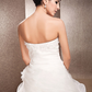 Ball Gown A-Line Wedding Dresses Strapless Court Train Organza Sleeveless Off Shoulder