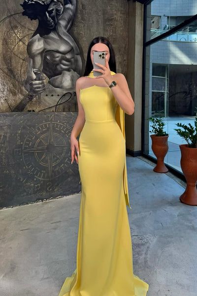 Fashion Sheath Strapless Sleeveless Long Formal Prom Dress Elegant Evening Gown Simple Wedding Guest Party Dress