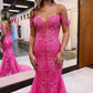 Mermaid Off The Shoulder Long Prom Dress With Appliques Beautiful