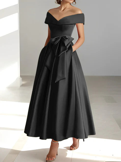 A-Line Off-The-Shoulder Mother Of The Bride Dresses Sexy Evening Dress