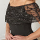 A-Line Neck Floor Length Mother Of The Bride Dresses Off Shoulder Sparkly Evening Dress