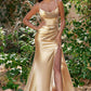 Sheath/Column Strapless Floor-Length Long Dresses With Split Side Sexy