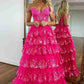 Gorgeous Gold A-Line Off The Shoulder Lace Up Long Prom Dress