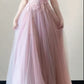 Gorgeous A-Line Strapless Long Formal Prom Dress Elegant Evening Gown Tulle Sweet 16 Dress
