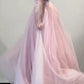 Gorgeous A-Line Strapless Long Formal Prom Dress Elegant Evening Gown Tulle Sweet 16 Dress