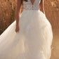 A-Line/Princess V-Neck Floor-Length Wedding Dress Sexy