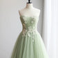 A-Line Sweetheart Neck Tulle Lace Applique Long Prom Dress Off Shoulder