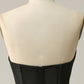 A Line Sweetheart Black Corset Prom Dress with Ruffled Off Shoulder Sexy Evening Dress