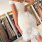 Elegant Sheath Off-Shoulder Short Prom Dress with Appliques Lovely Homecoming Dress Charming Birthday Party Dress