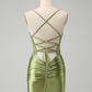 Sparkly Light Green Sequins Corset Homecoming Dress Short Party Dress