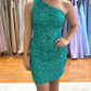 Charming One Shoulder Short Prom Dress Lovely Homecoming Dress Cute Birthday Party Dress