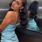 Sweet Sheath Satin Sleeveless Short Prom Dress Lovely Homecoming Dress Simple Birthday Party Dress