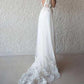 Cap Sleeves A-line Wedding Dresses Tulle Flowers Bridal Gowns V-neck Elegant