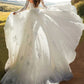 Sweetheart Long Sleeves Lace Wedding Dresses With Detachable Train Off Shoulder Beautiful