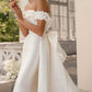 Off The Shoulder Satin Court Train Wedding Dress Trumpet/Mermaid With Appliques Lace With Flowers