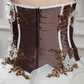 A-Line Wedding Dresses Strapless Chapel Train Lace Organza Satin Strapless with Beading Appliques Cascading