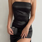 Sexy Sheath Spaghetti Straps Prom Dress Slit Party Dress Simple Cocktail Dresses Formal Dress