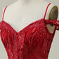 Burgundy Mermaid Cold Shoulder Long Prom Dress V-neck Sexy