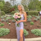Light Purple Side Slit Satin Prom Dress Long Party Dress Evening Dress Formal Dress