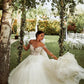 Illusion A-line Wedding Dresses Tulle Long Sleeves Bridal Gowns Floor Length Charming