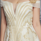 Princess Wedding Dresses Off Shoulder Chapel Train Lace Tulle Cap Sleeve Glamorous Illusion Detail