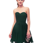 A-Line Minimalist Sexy Engagement Cocktail Party Dress Strapless Sleeveless Knee Length Stretch Fabric