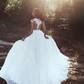 A-Line Wedding Dresses V Neck Court Train Chiffon Lace Cap Sleeve Country Romantic Sexy See-Through Backless with Lace Sashes