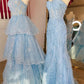 Hot Mermaid Halter Lace Prom Dresses With Appliques Floor Length Beautiful