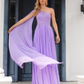 Hot Selling Purple One Shoulder Prom Dresses Zipper Up With Bead Sexy Evening Dresses
