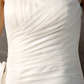 Wedding Dresses Strapless Court Train Organza Sleeveless with Flower Cascading Ruffle