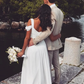 Wedding Dresses V Neck Floor Length Chiffon Short Sleeve Country Simple Beach