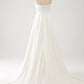 Ivory A Line Off The Shoulder Bridal Dress With 3D Butterflies Long Sleeves Sexy