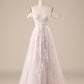 Ivory A Line Detachable Off the Shoulder Corset Tulle Wedding Dress Long