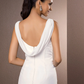 Wedding Dresses V Neck Court Train Chiffon Over Satin Regular Straps Vintage Backless Elegant