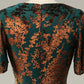 Burnout Velvet V Neck Dark Green Mother of Bride Dress Short Sleeves Elegant Evening Dress