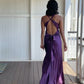 Xiaopinwu Elegant V Neck Halter Vintage Prom Dress Sexy Party Dress Yellow Evening Formal Dress