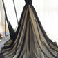 Elegant High Neck Prom Dress Black Formal Dress A Line Floor Length Evening Dress